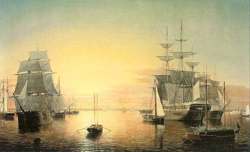 Fitz Hugh Lane Boston Harbor oil painting image